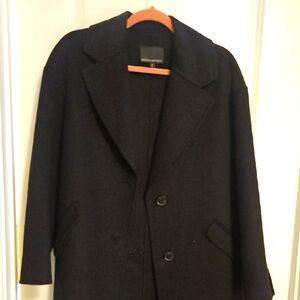 Banana Republic Black Trench Coat with Double Breasted Style